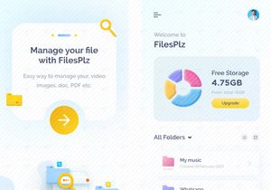 File Management Concept App Screens