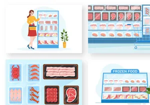 10 Frozen Food Store Illustration