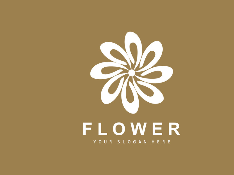 Flower Logo, Ornamental Plant Design