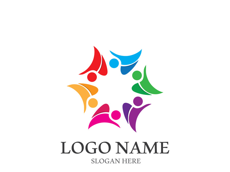 Community, network and social icon design template