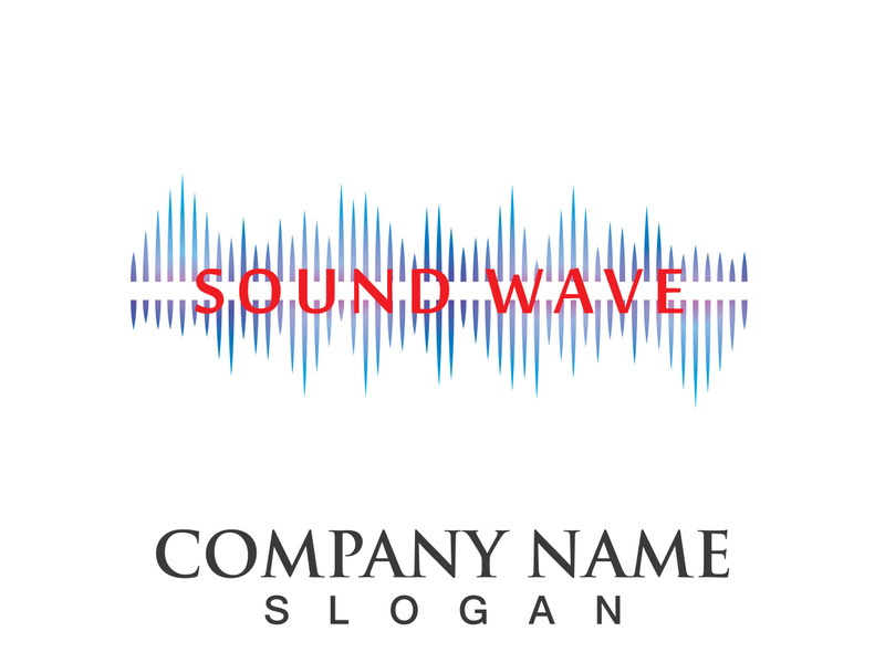Sound waves vector illustration design template
