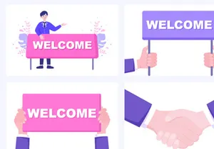 20 Welcome Vector Illustration