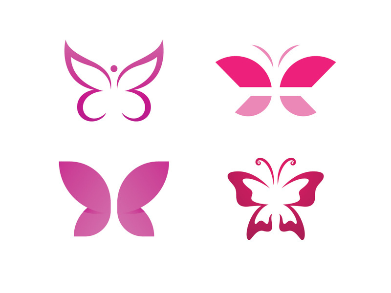 Beauty Butterfly Logo vector template