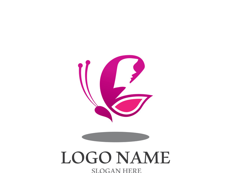 Fresh lavender flower logo vector flat design