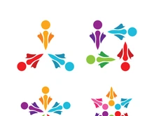 Community, network and social icon design template