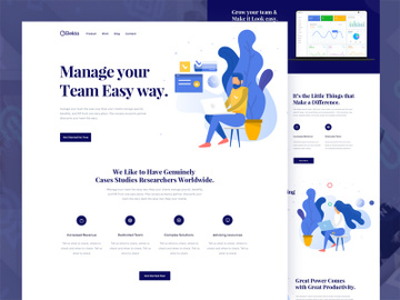 Team Management Landing page preview picture