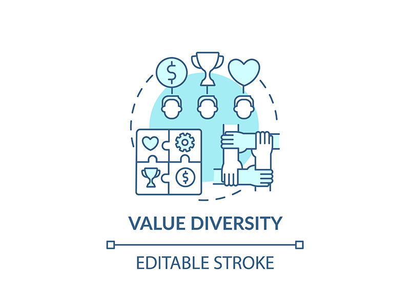 Value diversity concept icon