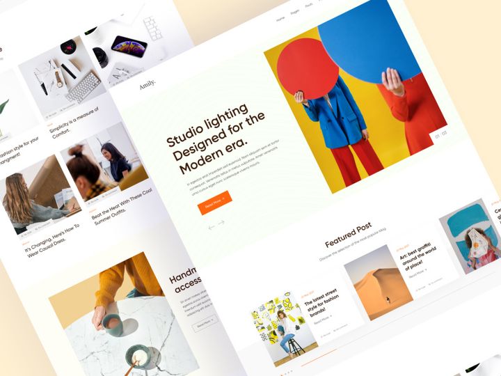 Amily-Blog & Magazine Landing Pages preview picture