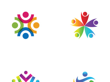 Logo of group of people or community of people. preview picture