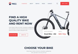 Bike Rental Website Design