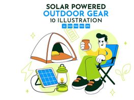 10 Solar Powered Outdoor Gear Illustration preview picture