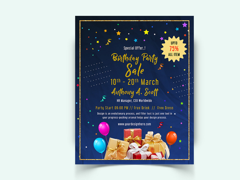 Birthday Party Social Media Post Template