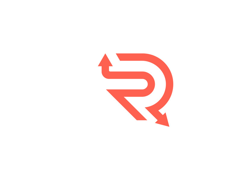 Letter R or RR Arrow Logo Design