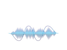 Sound waves vector illustration design template
