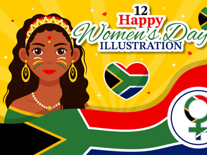 12 Women's Day in South Africa Illustration