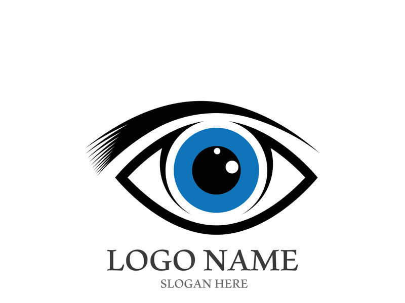 Branding identity corporate eye care vector logo design