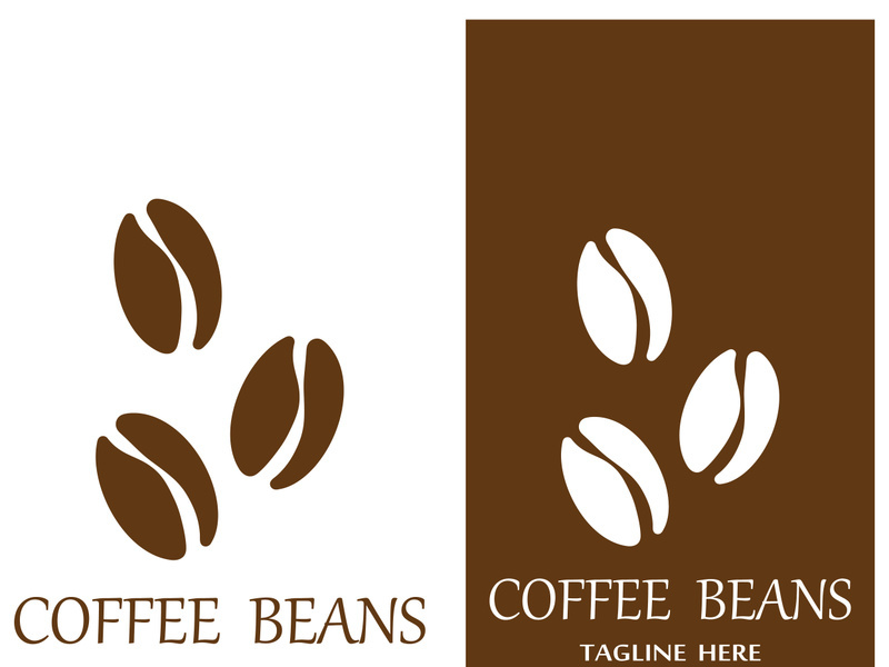 Premium coffee bean logo design.