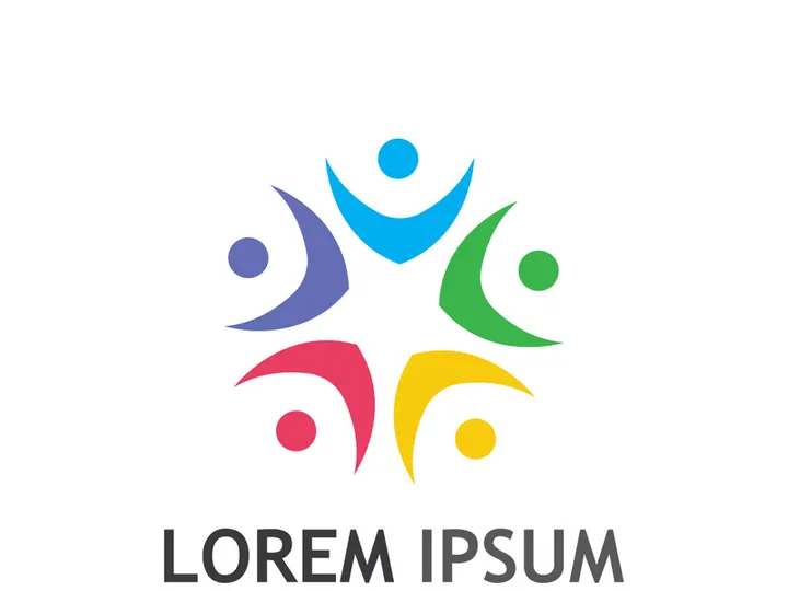 People social community logo design with creative idea