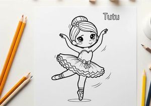 Ballerina girl dancing in tutu vector illustration flat design