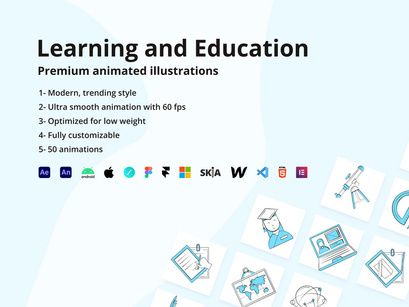 Learning And Education Animated Illustrations Pack