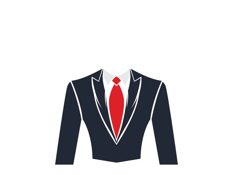 Vector coat tie for business design