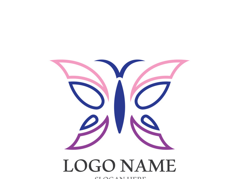 Butterfly logo icon vector design illustration