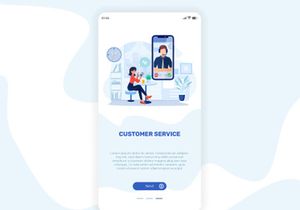 Financial onboarding mobile app illustration concept