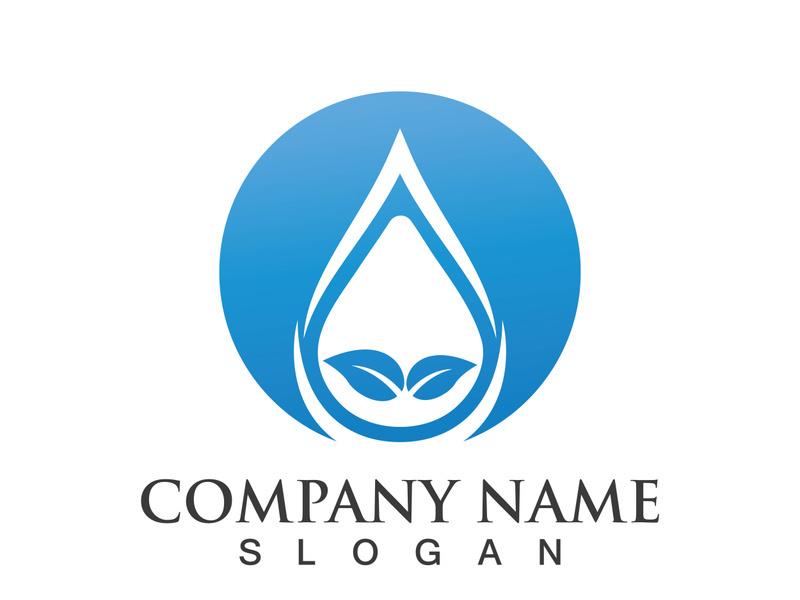 Water drop logo icon illustration template design