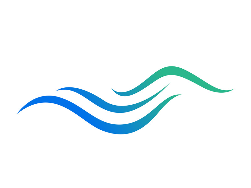 Water wave icon vector