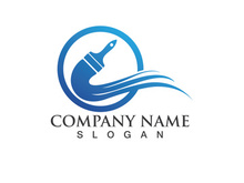 Paint brush logo and symbol