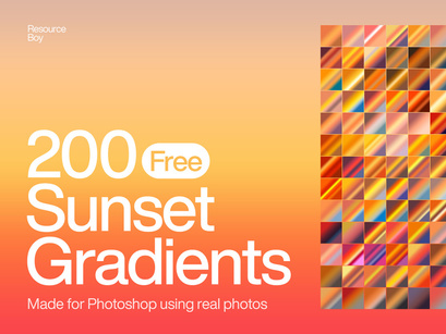 200 Free Sunset Photoshop Gradients
