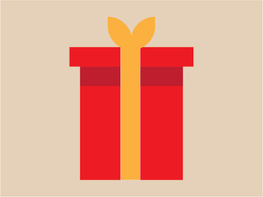 Flat design gift box in Adobe illustrator preview picture