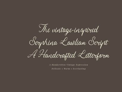 Serphina Lawliam | Handwritten Vintage Script