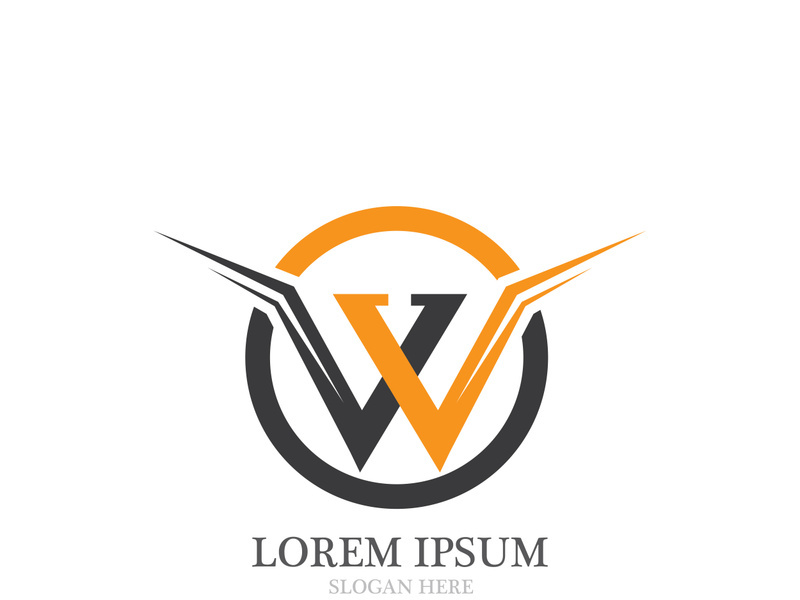 W Letter Logo Template vector illustration design