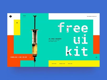 HeaderZ: A set of 20 free design heros