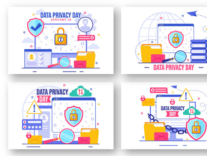 12 Data Privacy Day Illustration