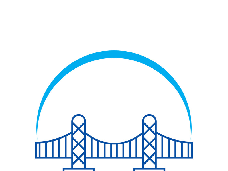 Bridge logo icon design and business symbol template