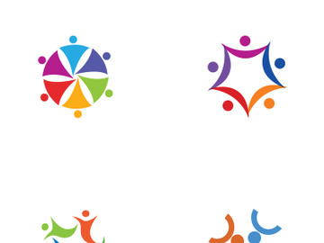 Logo of group of people or community of people. preview picture