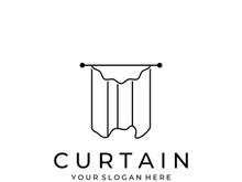 Creative luxury curtain or curtain logo for Theatre, home,hotel and apartment.