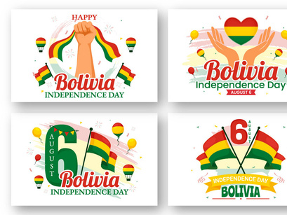14 Bolivia Independence Day Illustration