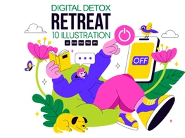 10 Digital Detox Retreat Illustration preview picture