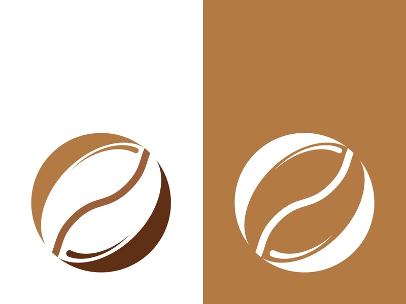 Coffee bean icon vector illustration template