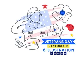 6 Illustrationen zum Tag der Veteranen Vorschaubild