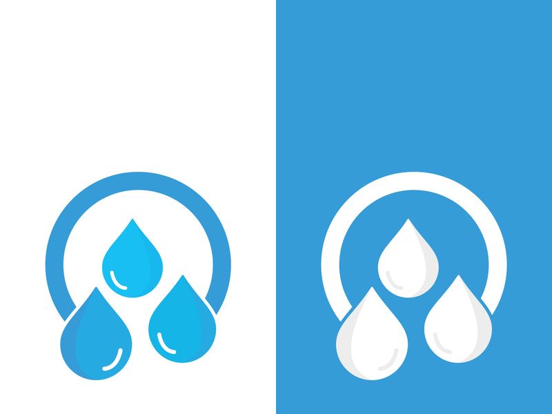 Background water drop logo icon vector illustration