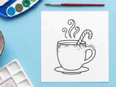 Steaming hot coffee cup with swirl steam on minimalist white background for cozy winter mornings
