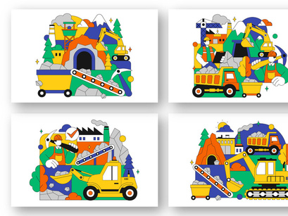 10 Mining Company Illustration