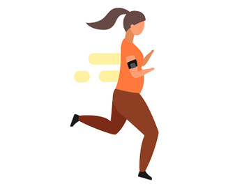 Morning jogging flat vector illustration preview picture