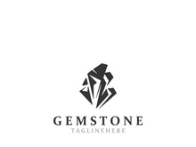 Gemstone modern logo design template for jewelry, boutique and wedding business