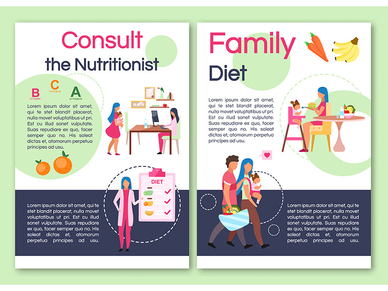 Consulting nutritionist brochure template