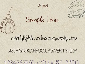 Simple Line – Hand Drawn Sketch Font preview picture